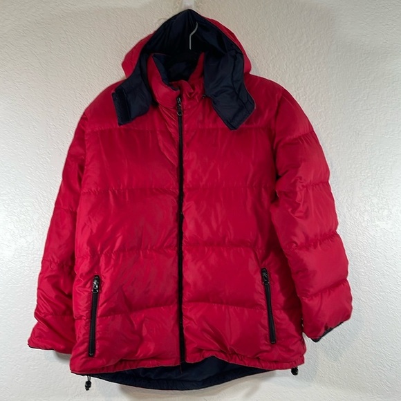 Lands' End Other - LANDS’ END Goosedown Puffer Coat Jacket Reversible Big Girls Large 14-16 Regular